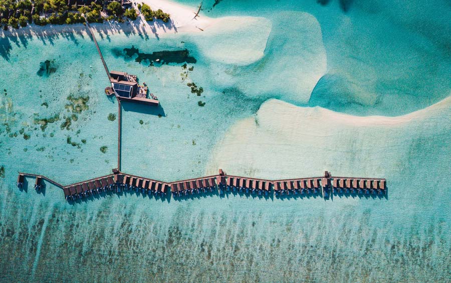 LUX South Ari Atoll Resort & Villas Top view