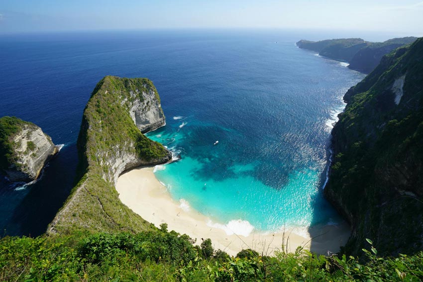 One of the best beaches in the world is Kelingking Beach in Bali, Indonesia