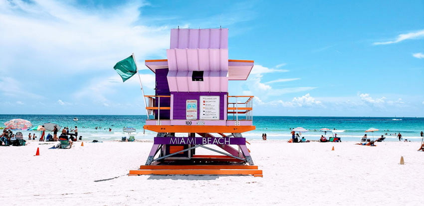 One of the most popular beaches in the world is Miami Beach, USA